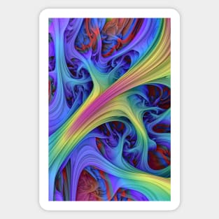 Tundara IV. Psychedelic Purple Abstract Art Sticker